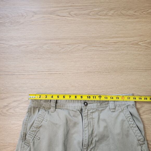 Levis Loose Straight Cargo Pants Mens 35x30 Khaki Workwear Distressed Bootcut - Picture 2 of 13